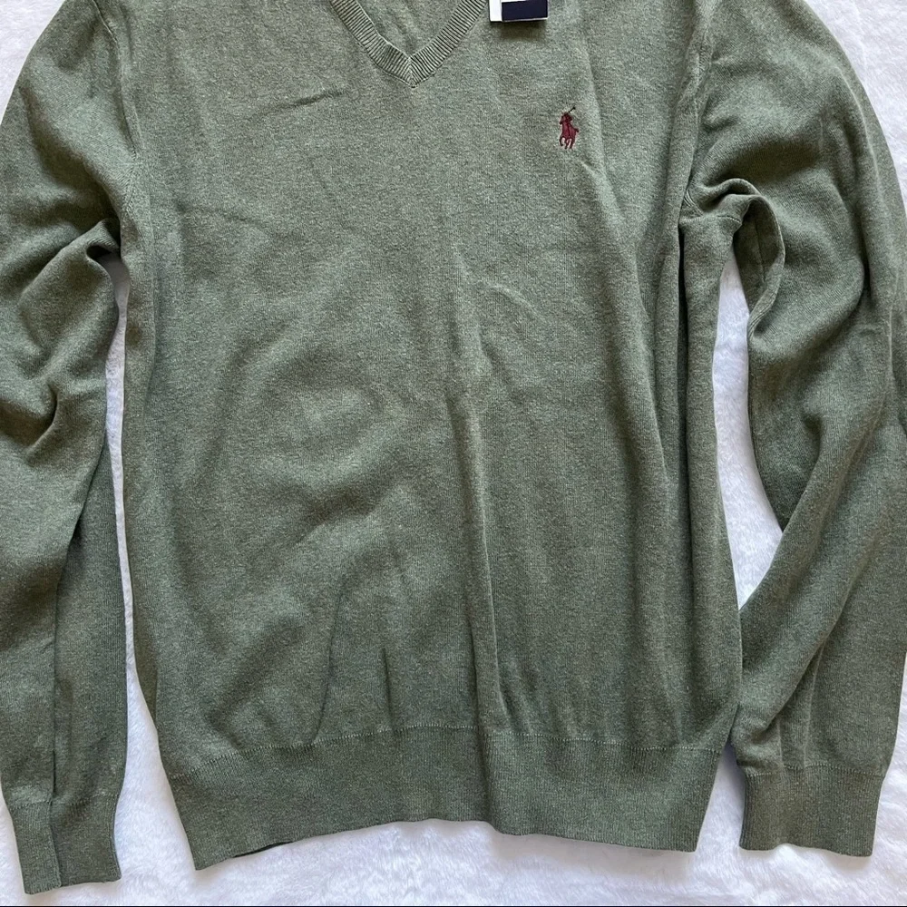 POLO RALPH LAUREN PIMA COTTON SWEATER Size Large NWT Preppy Classic_3